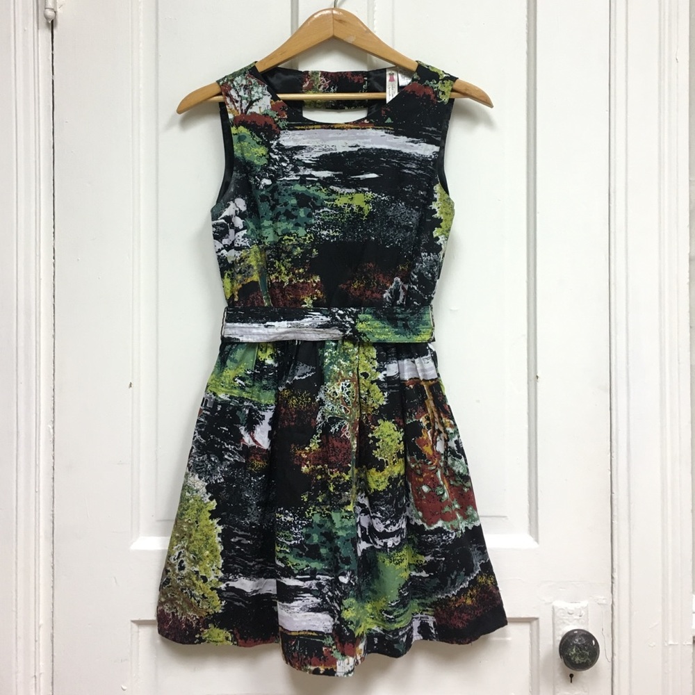 ModCloth Alice Moon forest print dress